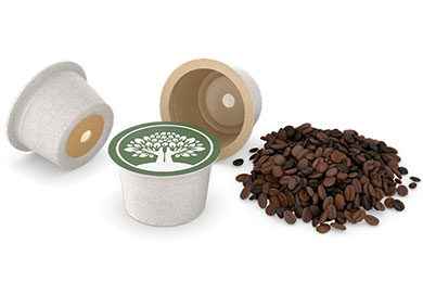 Coffee capsules out of fibre injection moulding